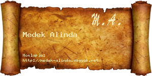 Medek Alinda névjegykártya